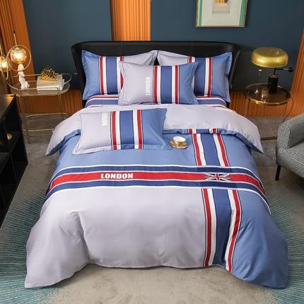 91家纺网 家纺一手货源 找家纺 （总）雲归梦 2022新款全棉大版四件套 格子花型