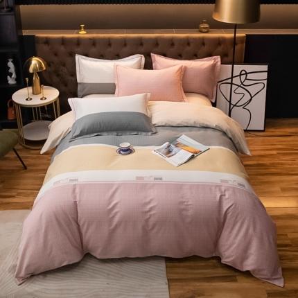 91家纺网 家纺一手货源 找家纺 （总）雲归梦 2022新款全棉大版四件套 格子花型