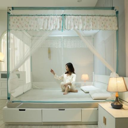 91家纺网 家纺一手货源 找家纺 梦尔佳蚊帐2022新款甜蜜花园外穿蚊帐 碧玉绿