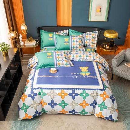 91家纺网 家纺一手货源 找家纺 （总）雲归梦 2022新款全棉大版四件套 格子花型