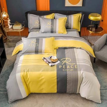 91家纺网 家纺一手货源 找家纺 （总）雲归梦 2022新款全棉大版四件套 格子花型