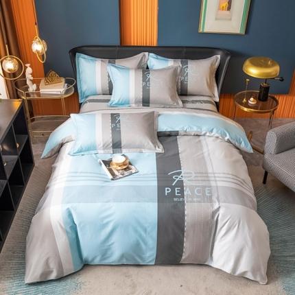 91家纺网 家纺一手货源 找家纺 （总）雲归梦 2022新款全棉大版四件套 格子花型