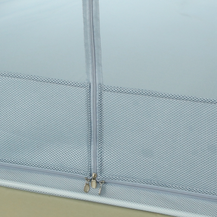 91家纺网 家纺一手货源 找家纺 梦尔佳蚊帐2022新款甜蜜花园外穿蚊帐 蓝灰