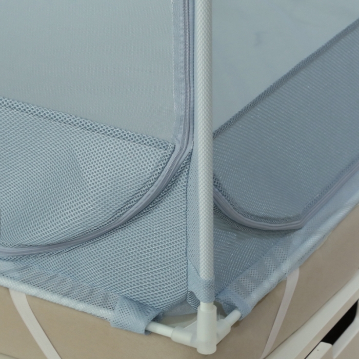 91家纺网 家纺一手货源 找家纺 梦尔佳蚊帐2022新款甜蜜花园外穿蚊帐 蓝灰