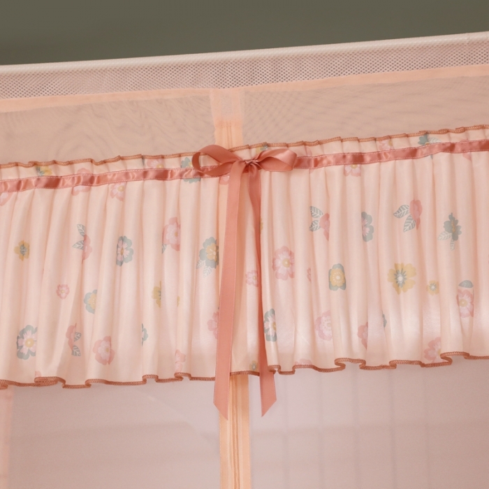 91家纺网 家纺一手货源 找家纺 梦尔佳蚊帐2022新款甜蜜花园外穿蚊帐 玉色