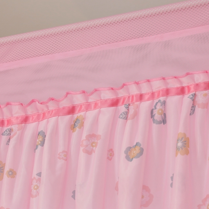 91家纺网 家纺一手货源 找家纺 梦尔佳蚊帐2022新款甜蜜花园外穿蚊帐 嫩粉