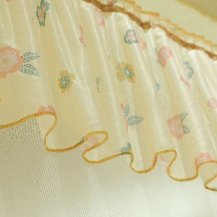 91家纺网 家纺一手货源 找家纺 梦尔佳蚊帐2022新款甜蜜花园外穿蚊帐 米色