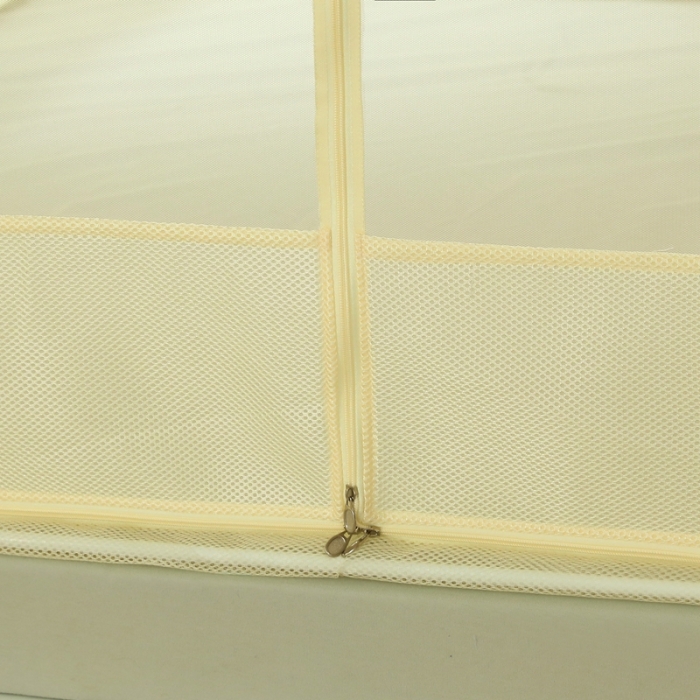 91家纺网 家纺一手货源 找家纺 梦尔佳蚊帐2022新款甜蜜花园外穿蚊帐 米色