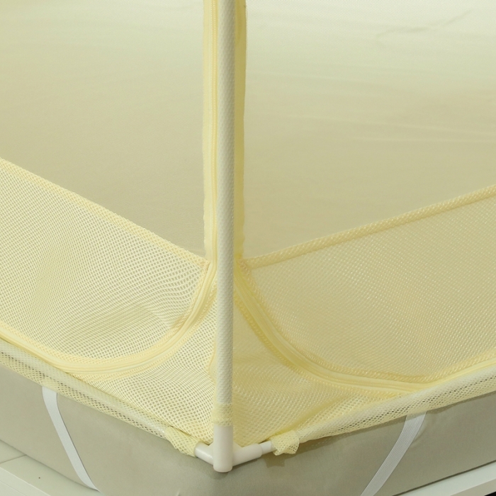 91家纺网 家纺一手货源 找家纺 梦尔佳蚊帐2022新款甜蜜花园外穿蚊帐 米色