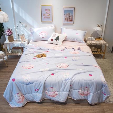 91家纺网 家纺一手货源 找家纺 懒猫 2022新款针织棉夏被 奶油芝芝