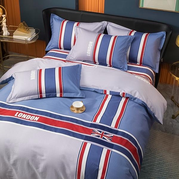 91家纺网 家纺一手货源 找家纺 雲归梦 2022新款全棉大版四件套 格子花型 辉煌成就