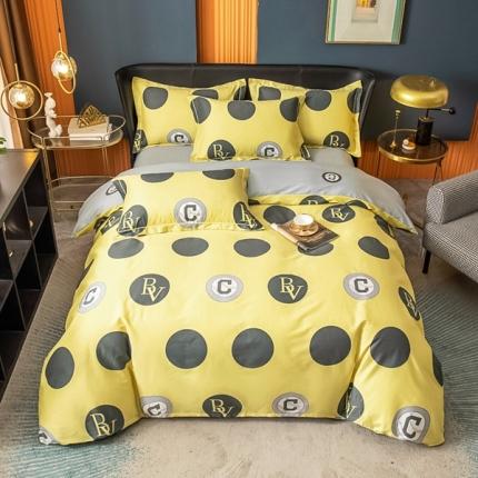 雲归梦 2022新款全棉大版四件套 格子花型 极简