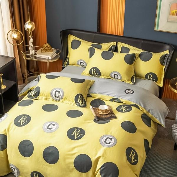 91家纺网 家纺一手货源 找家纺 雲归梦 2022新款全棉大版四件套 格子花型 极简