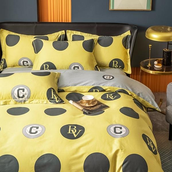 91家纺网 家纺一手货源 找家纺 雲归梦 2022新款全棉大版四件套 格子花型 极简