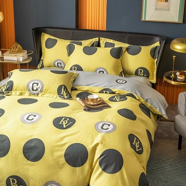 91家纺网 家纺一手货源 找家纺 雲归梦 2022新款全棉大版四件套 格子花型 极简