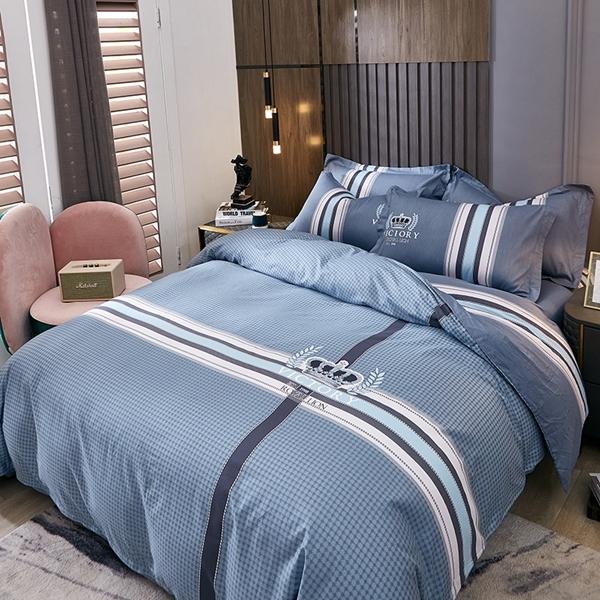 91家纺网 家纺一手货源 找家纺 雲归梦 2022新款全棉大版四件套 格子花型 简单生活