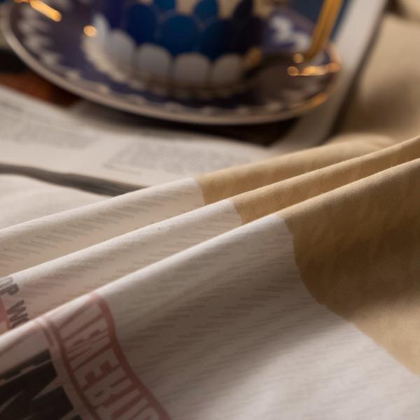 91家纺网 家纺一手货源 找家纺 雲归梦 2022新款全棉大版四件套 格子花型 简生活-粉