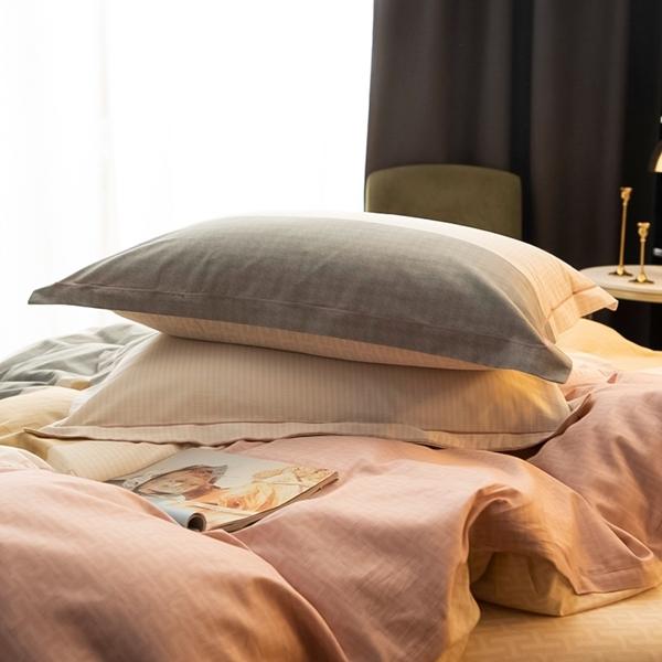 91家纺网 家纺一手货源 找家纺 雲归梦 2022新款全棉大版四件套 格子花型 简生活-粉