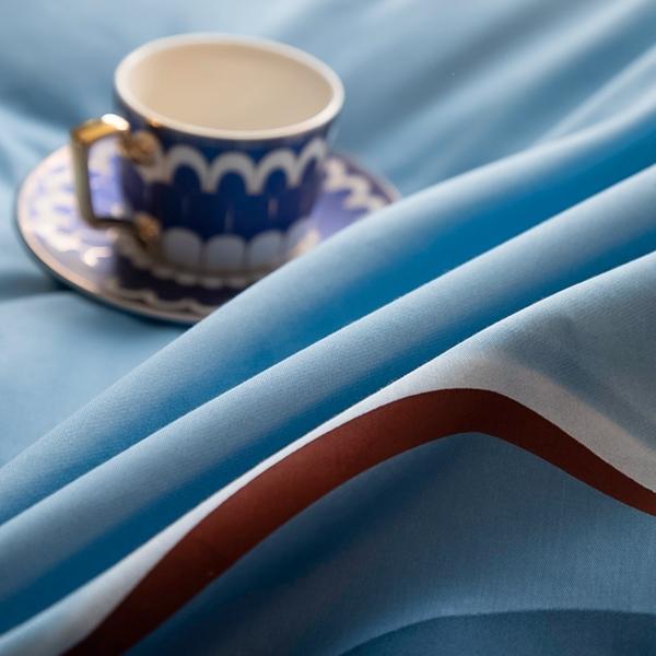 91家纺网 家纺一手货源 找家纺 雲归梦 2022新款全棉大版四件套 格子花型 兰卡斯-兰