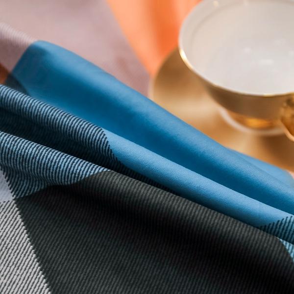 91家纺网 家纺一手货源 找家纺 雲归梦 2022新款全棉大版四件套 格子花型 格斯特-黄