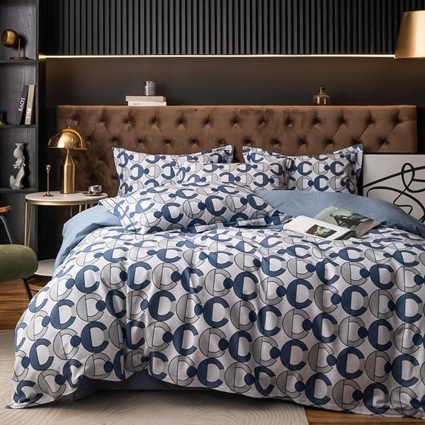 91家纺网 家纺一手货源 找家纺 雲归梦 2022新款全棉大版四件套 格子花型 古奈