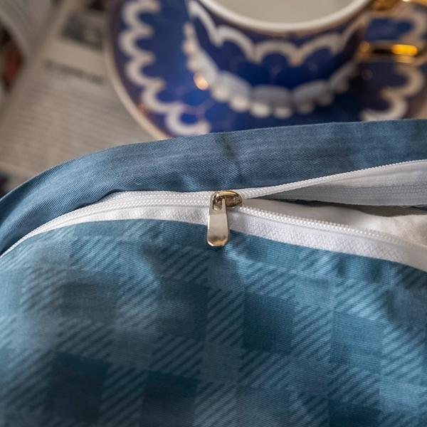 91家纺网 家纺一手货源 找家纺 雲归梦 2022新款全棉大版四件套 格子花型 伯克利