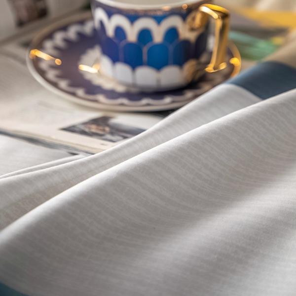 91家纺网 家纺一手货源 找家纺 雲归梦 2022新款全棉大版四件套 格子花型 伯克利