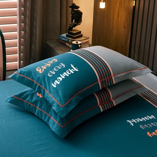 91家纺网 家纺一手货源 找家纺 雲归梦 2022新款全棉大版四件套 格子花型 时尚元素