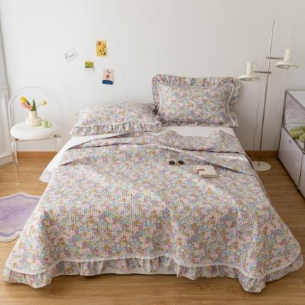 91家纺网 家纺一手货源 找家纺 总淑女公社家纺 2022新款纯棉13372韩版镂空小花边床盖