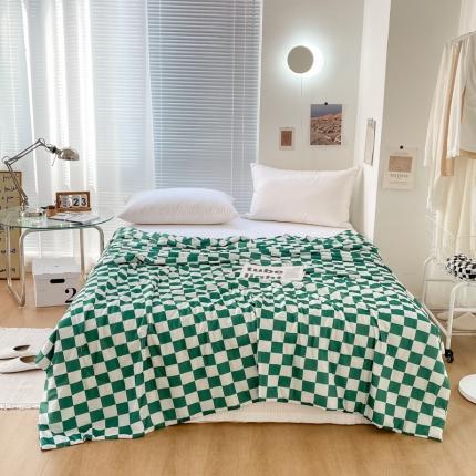 91家纺网 家纺一手货源 找家纺 （总）木堇 2022新款凉感丝夏被棋盘格系列