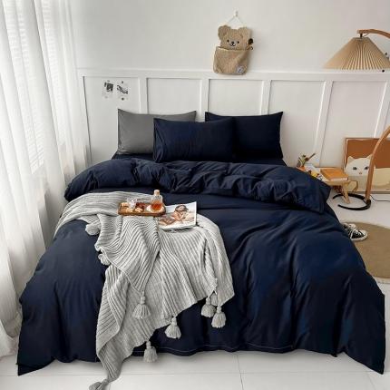 91家纺网 家纺一手货源 找家纺 （总）菲度 2022新款亲肤棉纯色四件套