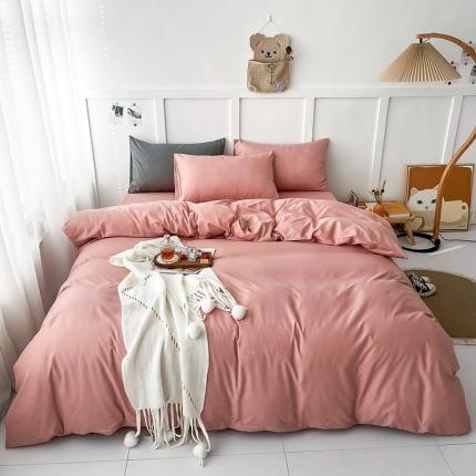 91家纺网 家纺一手货源 找家纺 （总）菲度 2022新款亲肤棉纯色四件套