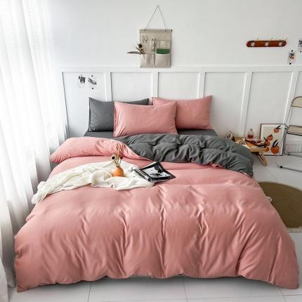 91家纺网 家纺一手货源 找家纺 （总）菲度 2022新款亲肤棉纯色四件套