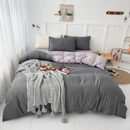 91家纺网 家纺一手货源 找家纺 （总）菲度 2022新款亲肤棉纯色四件套