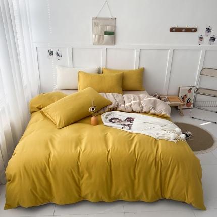 91家纺网 家纺一手货源 找家纺 （总）菲度 2022新款亲肤棉纯色四件套