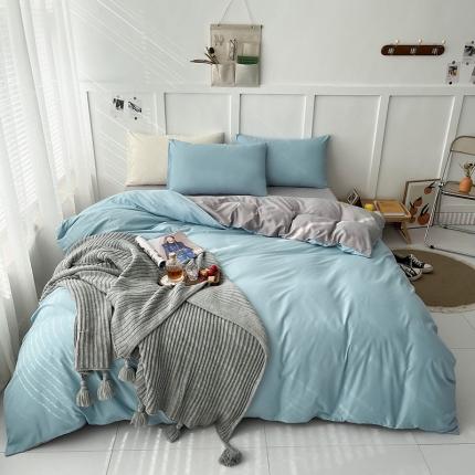 91家纺网 家纺一手货源 找家纺 （总）菲度 2022新款亲肤棉纯色四件套