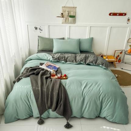 91家纺网 家纺一手货源 找家纺 （总）菲度 2022新款亲肤棉纯色四件套