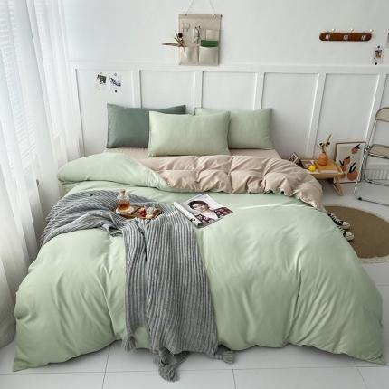 91家纺网 家纺一手货源 找家纺 （总）菲度 2022新款亲肤棉纯色四件套