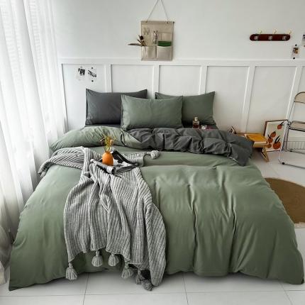 91家纺网 家纺一手货源 找家纺 （总）菲度 2022新款亲肤棉纯色四件套