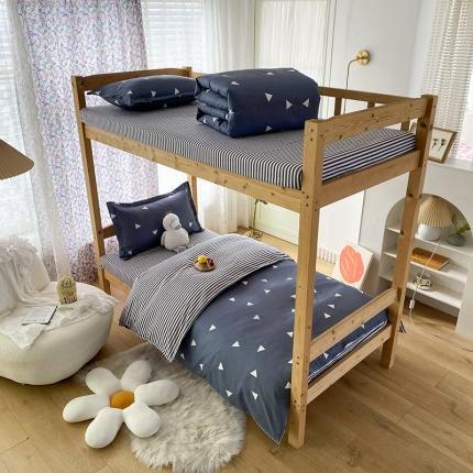 91家纺网 家纺一手货源 找家纺 （总）2022新款舒适亲肤芦荟棉上下铺学生印花四件套