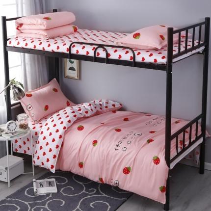 91家纺网 家纺一手货源 找家纺 （总）2022新款舒适亲肤芦荟棉上下铺学生印花四件套