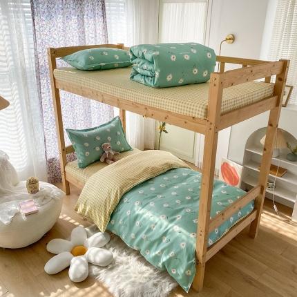 91家纺网 家纺一手货源 找家纺 （总）2022新款舒适亲肤芦荟棉上下铺学生印花四件套