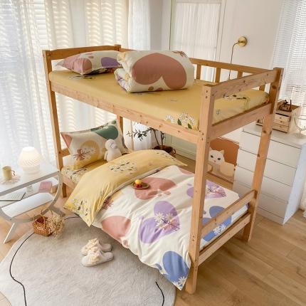 91家纺网 家纺一手货源 找家纺 （总）2022新款舒适亲肤芦荟棉上下铺学生印花四件套