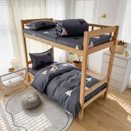 91家纺网 家纺一手货源 找家纺 （总）2022新款舒适亲肤芦荟棉上下铺学生印花四件套