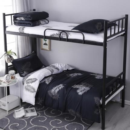 91家纺网 家纺一手货源 找家纺 （总）2022新款舒适亲肤芦荟棉上下铺学生印花四件套