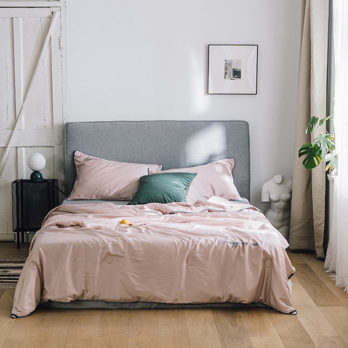 91家纺网 家纺一手货源 找家纺 （总）莱福仕家纺 2024  莫代尔刺绣系列夏被