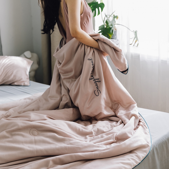 91家纺网 家纺一手货源 找家纺 （总）莱福仕家纺 2024  莫代尔刺绣系列夏被