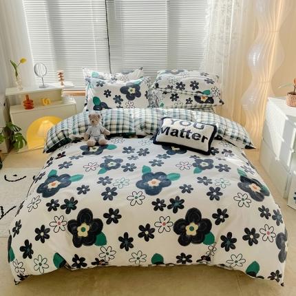 91家纺网 家纺一手货源 找家纺 寐居2022春季新款全棉四件套 花梦之吻