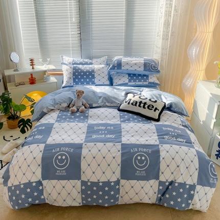 寐居2022春季新款全棉四件套 时尚方格
