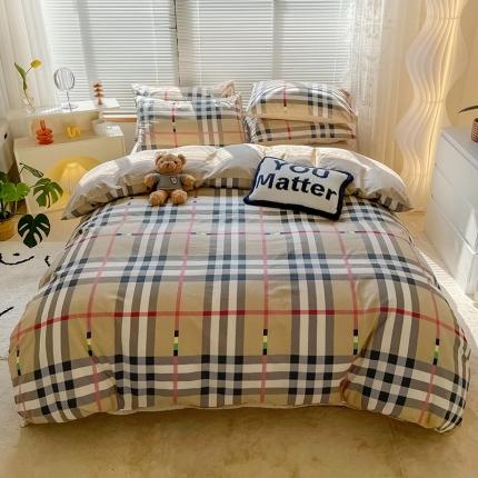 寐居2022春季新款全棉四件套 新潮格调咖